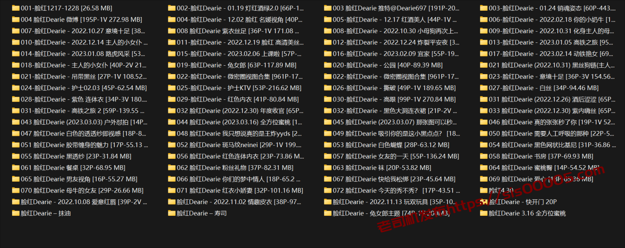 脸红dearie72套写真合集13.9G